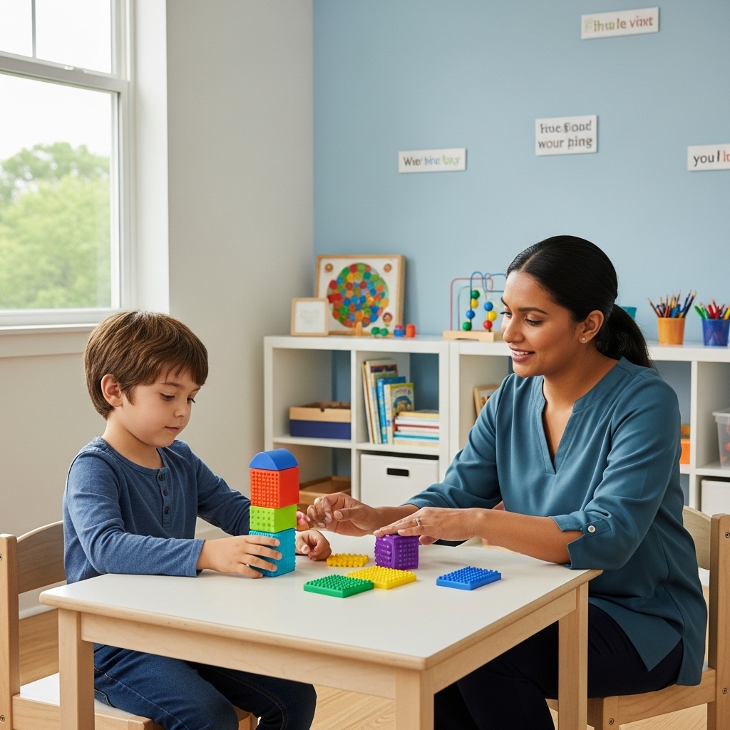 Criança realizando tratamento